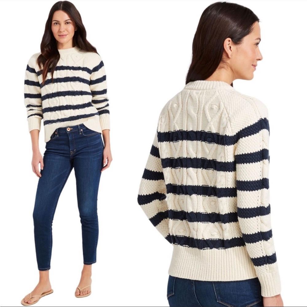 Vineyard Vines Striped Fisherman Crewneck Sweater Size Medium